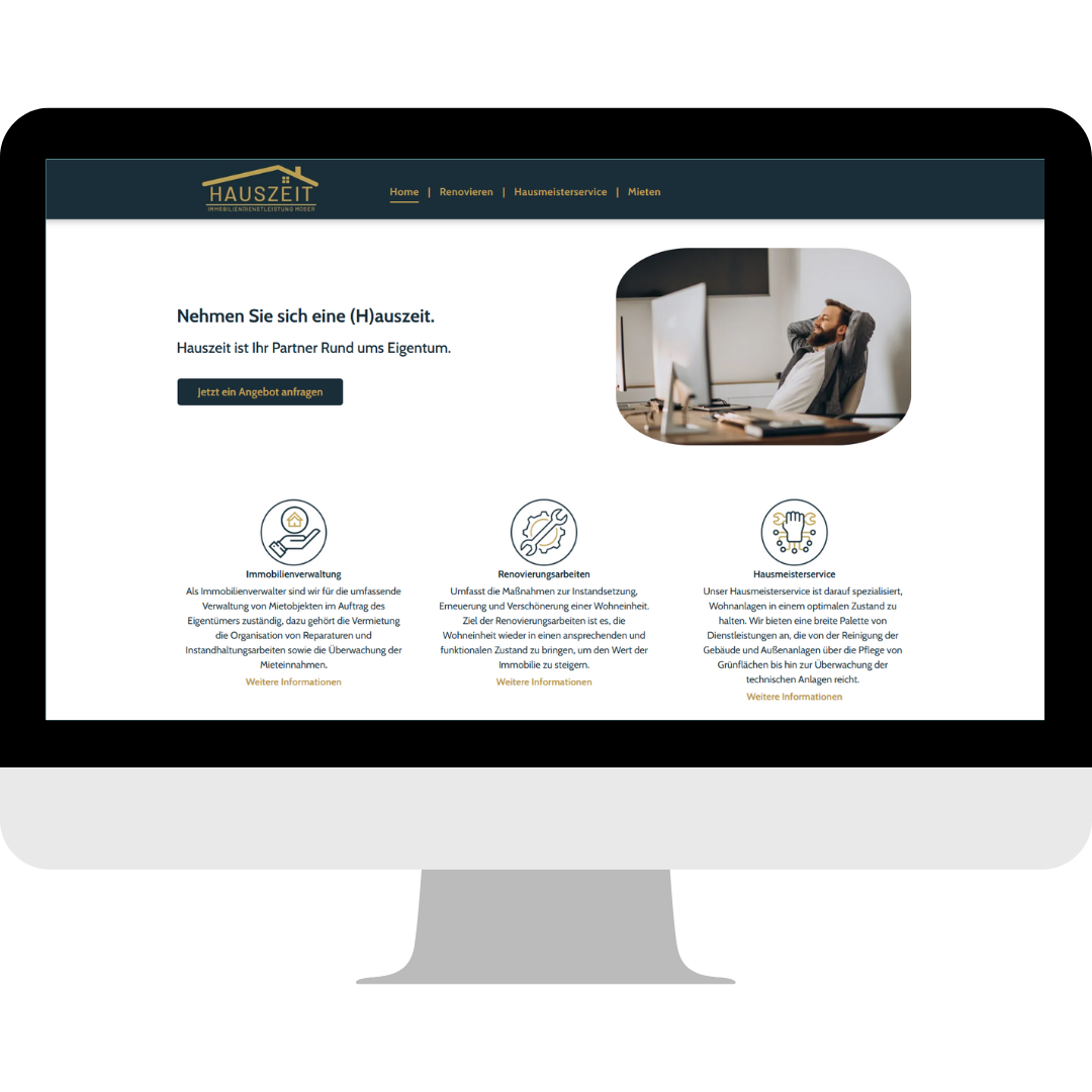 Hauszeit Immos Website Mockups